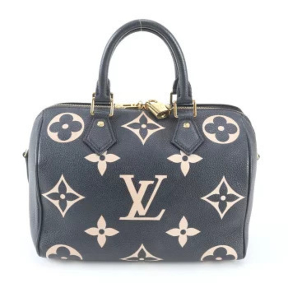 Louis Vuitton Monogram Empreinte Speedy Bandouliere Leather Handbag